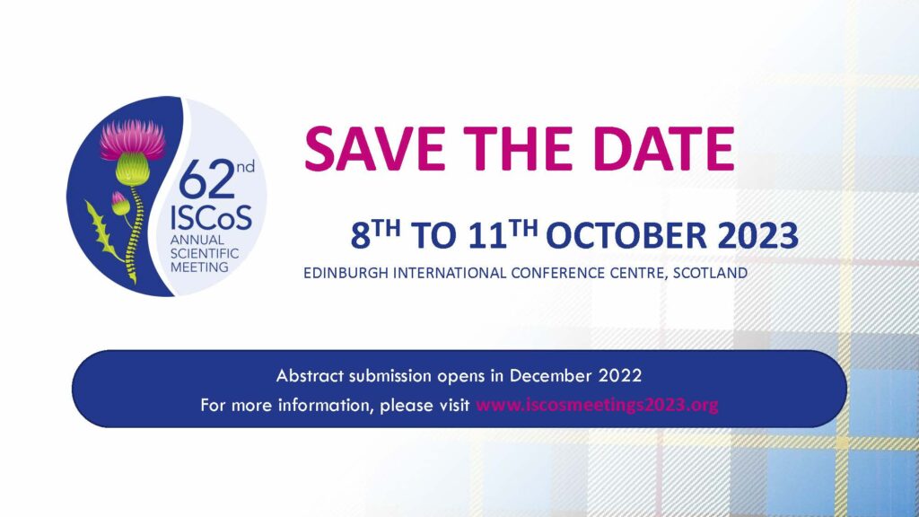 ISCoS 2023 save the date promo PPT slide